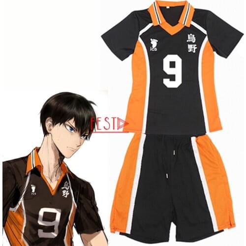 Anime Haikyuu Cosplay Costume Karasuno High School Tobio Kageyama Volleyball Club Uniforms Sportwear Summer Breathable T-shirt
