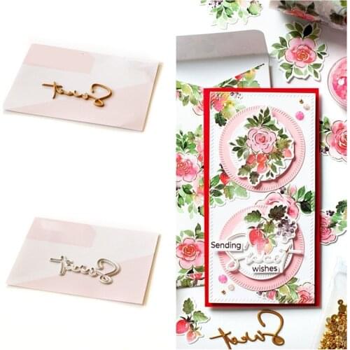 SWEET Word New Metal Cutting Dies Stamps Scrapbook Diary Decoration Stencil Embossing Template DIY Greeting Card Handmade 2021