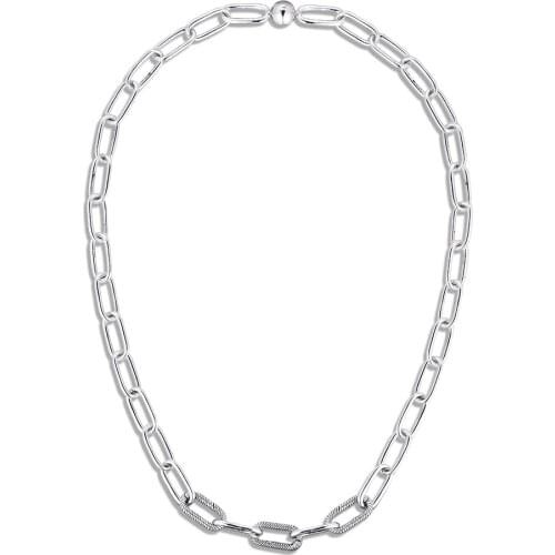 Me Link Necklace Fit Original European Me Collection Charms Sterling Silver Necklace For Woman DIY Fashion Jewelry