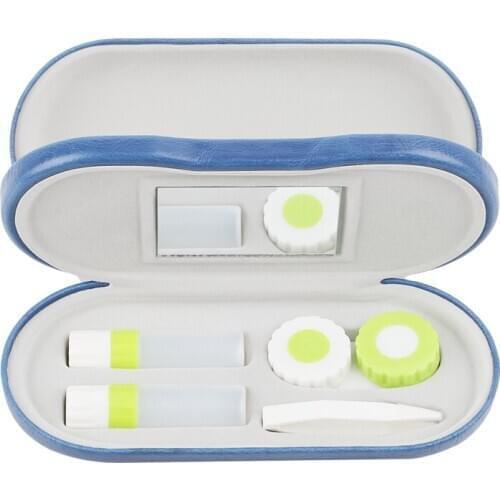 New Arrive Leather Reading Glasses Case Double Interlayer With Mirror Metal Lens Case For Kit Box Dual Purpose Lentes