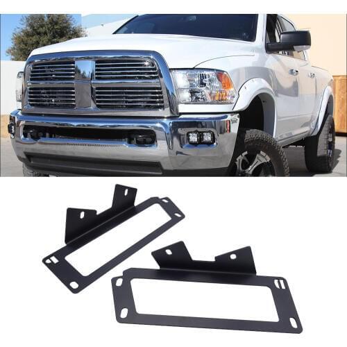 Upgrade Hidden Bumper Dually Fog Light Location Mounting Brackets Fit 2010-2019 Dodge Ram 2500 3500 and 2009-2012 Ram 1500
