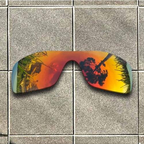 Fire Red Polarized Sunglasses Replacement Lens for-Oakley Batwolf Frame 100% UV Protection Good Fitness