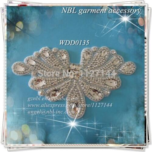 Crystal rhinestone neckline for wedding evening dress WDD0135