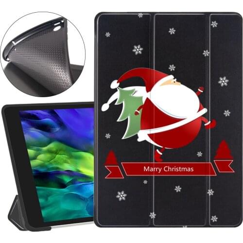 Christmas Soft Case For iPad Case For iPad Mini 5 4 3 Case For iPad Air 2 Case Pro 2020 11'' 2018 Tablet Folding Case 5th 6th