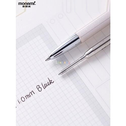 Monami 153 Series Ballpoint Pen Original Replacement Refill, 0.7mm and 1.0mm Optional, Writing Black ink,Stationery supplies