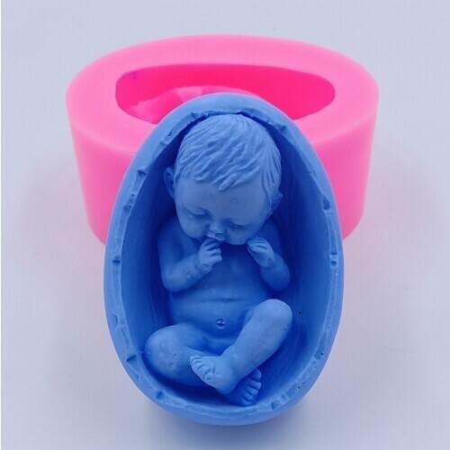 Cute Baby Soap Molds 3D Silicone Mold for Soap Decorating Aroma Gypsum Wax Resin Crafts Mold