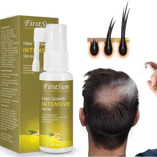 Firstsun Hair Growth Essential Oil Anti Hair Loss Spray For Men Women Dry Hair Regeneration Repair Hair Loss Products Hair Care