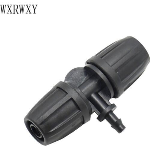 Irrigation tee 8/11 to 4/7 reducing tee barb 3 Way Hose Thread Lock Barbed Connector 3/8 1/4 Watering System Splitters 4pcs