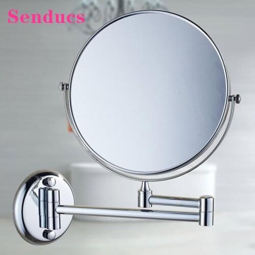 Bathroom Mirrors of Double Face Bath Mirrors Quality Brass Bathroom Accessories Magnifying Doal Arm Extend Bathroom Mirrors