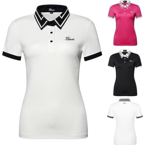 Womens Golf Shirts Summer Fashion Sport Golf Apparel Short Sleeve Quick Dry Breathable Polo Shirt for Women