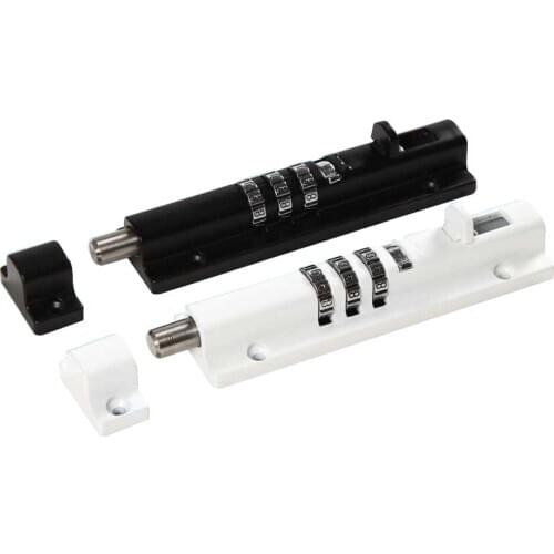 1Pcs 3-Dial Cipher Lock Bolt/Stainless Steel Aluminum Thickening Password Latch Lock/Window/Door Anti-theft Security Push Bolt