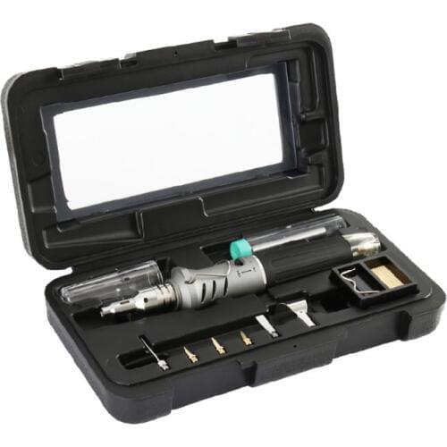 10-In-1 Gas Soldering Iron Case Set Multifunction HS-1115K Butane Lighter Spray Gun Set Welding Equipment