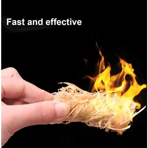 12PCS Wooden Fire Lighters Natural Firelighters Biodegradable BBQ Wood Wax Ignition Sticks Charcoal Helper For Camping Barbecue