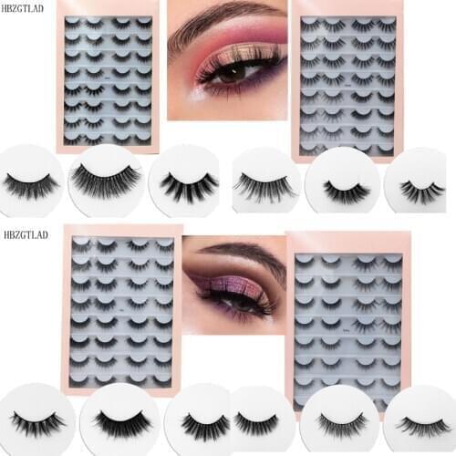 5/16 pairs Multi Mink Eyelashes 3D False lashes Thick Crisscross Makeup Eyelash Extension Natural Volume Soft Fake Eye Lashes