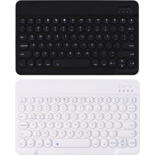 Backlit Bluetooth Wireless Keyboard Slim Retro Round Keycap Universal for PC Laptop Phone Gaming