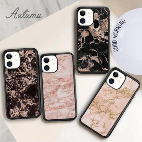 Rose Gold Aesthetic Phone Case for iPhone 11 12 Pro Max mini X XR XS SE 2020 5 6S 7 8 Plus Samsung Galaxy S8 S9 S10 Cover shell