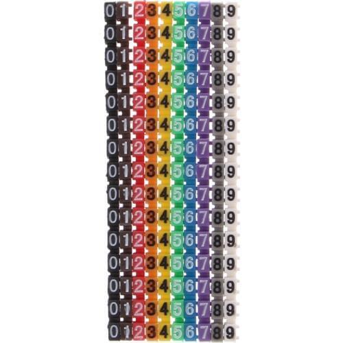 150 Pcs Cable Markers Colourful C-Type Marker Number Tag Label For 2-3mm Wire