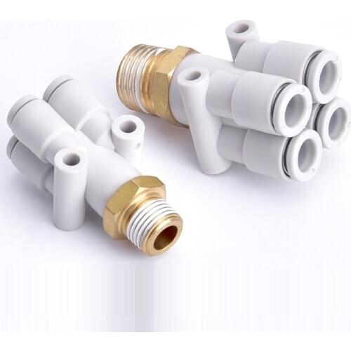 Pneumatic five heads connector KQ2UD04-M5 KQ2UD04-M6 KQ2UD04-01S KQ2UD04-02S KQ2UD06-M5 KQ2UD06-M6 KQ2UD06-01S KQ2UD06-02S