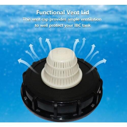 IBC Ton Barrel Cover IBC Adaptor Vent Lid 163mm DN150 Chemical Barrel Lid Ton Barrel Ventilation Cover Fitting