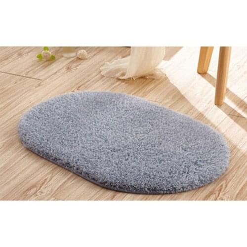 Bathroom Mats Foam Bath Rug Ellipse Mats Anti-Slip Soft Water Absorption Bath Mats Toilet Floor Doorway Rug Bath Home Supplies