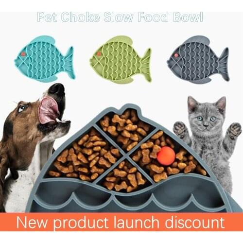 New Pet Dog Feeding Bowl Dog Licking Pad Slow Food Plate Puppies Slow Down and Eat Feeder Prevent Obesity Pet Dog Supplies