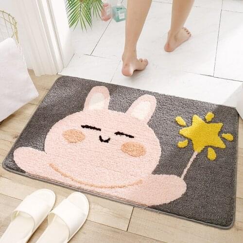Bathroom Anti-slip Floor Mats Nordic Ins Door Mat for Living Room Cartoon Star Rabbit Bath Mat Kitchen Rugs for Home Decor