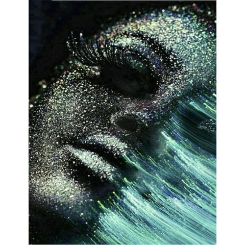 New hot Full round 5D DIY diamond painting sexy woman face 3d diamond mosaic portrait needlework crafts embroidery set gift