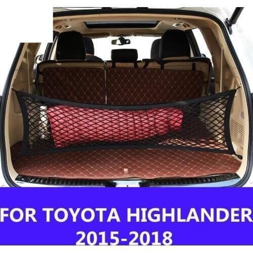 Trunk Car Rear Cargo Organizer Storage Elastic Carrier Mesh Net Nylon Car Interior Storage FOR TOYOTA HIGHLANDER 2015-2018