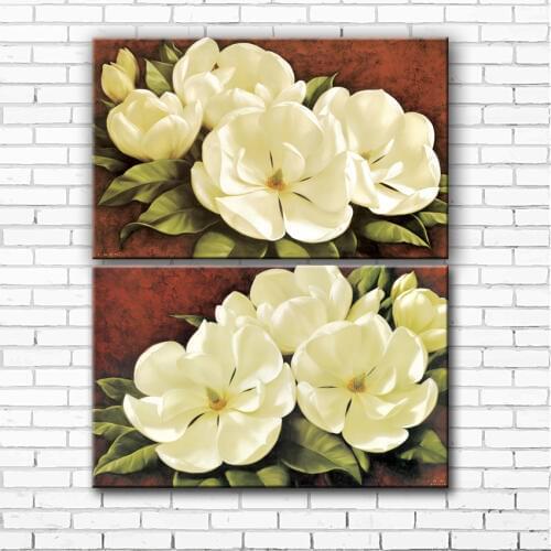Pastoral camellia flowers scenery set canvas printings oil painting printed on canvas living room wall art decoration picture