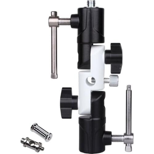 1/4"-3/8" Flash Shoe Swivel Umbrella Holder Light Stand Conversion Screw Adapters Bracket U Type DSLR Camera Accessories