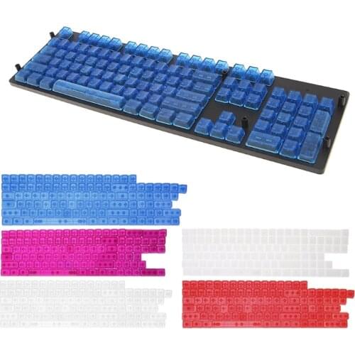 104 Keys Transparent ABS Blank Keycaps For OEM MX Switches Gaming Keyboard