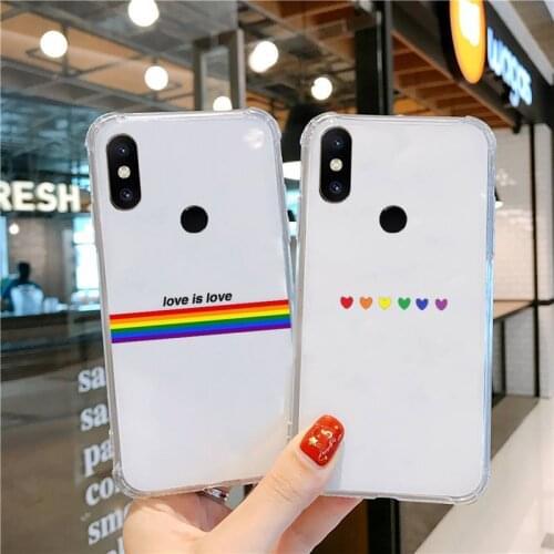 Gay Lesbian LGBT Rainbow Phone Case Transparent For Xiaomi CC 9 11 MAX3 Mix3 MIX2 6X 8 5x 10S 11 10 X SE lite Pro