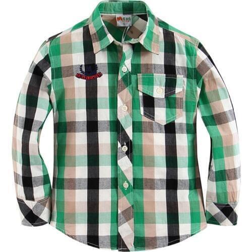 Toddler boy shirt long sleeve washed cotton 100% 151105