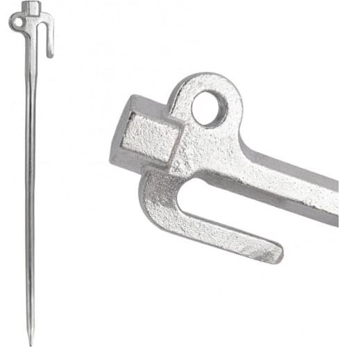 Outdoor Camping Yard Stainless Steel 40cm Tent Peg Ground Nail Dog Pet Stake Sand Ground Pin Hook Tent Accessories