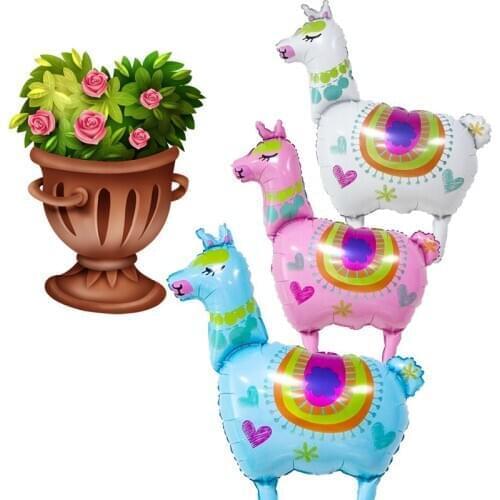 Cartoon Animal Llama Balloon Llama Foil Balloons Birthday Party Wedding Favors Decoration Kids Gifts Alpaca Balloon Helium Balls