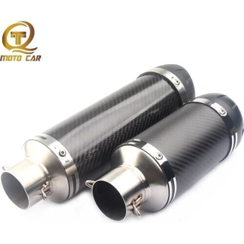 Motorcycle Exhaust Pipe Escape Muffler 51 Carbon Fiber for Honda NC700 NC750 Pcx 125 Yamaha Nmax Mt09 Ducati 696 Suzuki Kawasaki