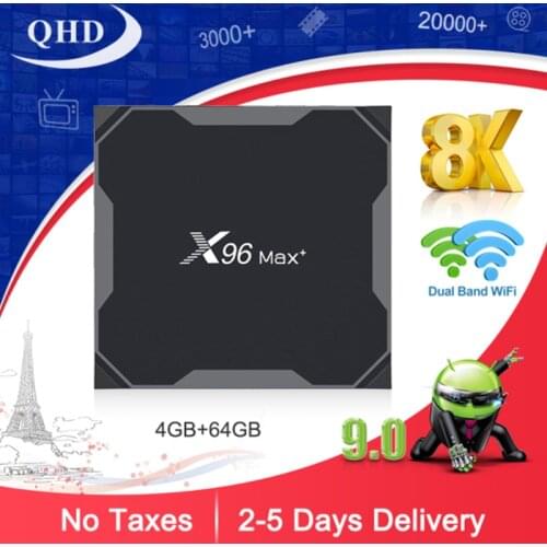 X96 MAX plus Leadcool qhdtv 8K smart ip tv Android 9.0 TV Box 32G/64G S905X3 QHDTV code X96MAX Plus iptv box Ship from France