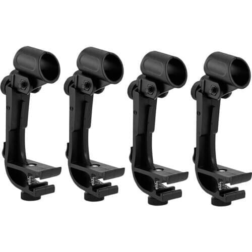 Retail 4 Pcs Microphone Clip Drum Clip Shockproof Microphone Clip Microphone Stand Shockproof Musical Instrument Accessories