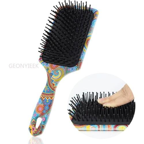 Airbag Cushion Comb Hair Massage Scalp Meridian Printing Comb Home Curling Internet Celebrity for Long Hair Large