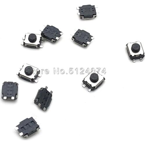 100pcs/lot 3*4*2MM touch switch 4pin small tortoise SMD 3x4 miniature key/micro switch 3X4X2