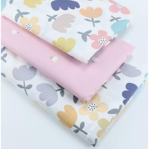 160x50cm Cartoon Cute Flower Baby Twill Cotton Bedding Fabric Diy Childrens Quilt Cover Bed Sheet Pillow 100% Cloth