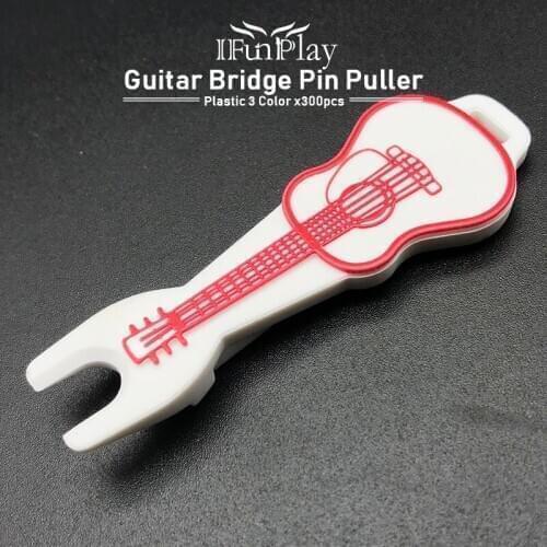 300pcs Acoustic Guitar Ukulele Bridge Pin Puller Plastic Guitar Shape String Peg Pulling Puller Remove Tool Accessories
