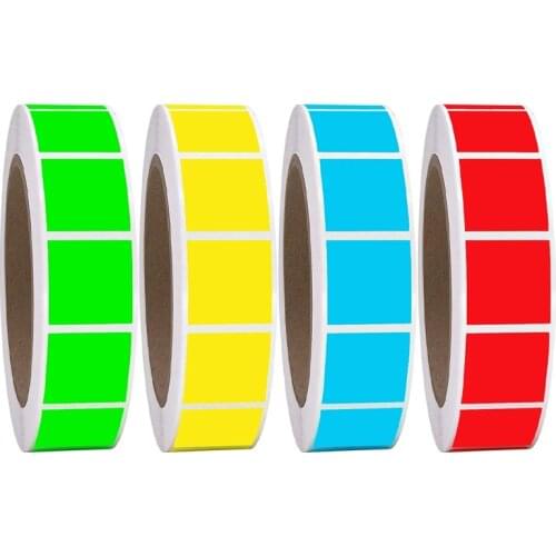 500 Pcs/Roll 4 Colors Square Custom Labels Stickers 2.5*2.5CM Self-adhesive DIY Label Sticker for Classification Mark Supplies