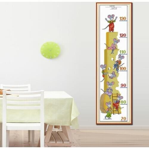 9 Height Chart Table With Length Scale Baby Counted Cross Stitch Kit Cross-stitching Package Cross Stich Gift to Your Baby