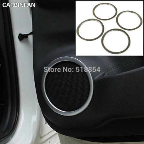 ABS Chrome Car Styling Auto Internal Stereo Frame Cover Trim Sticker 4Pcs/Set For Nissan X-Trail 2014 2015