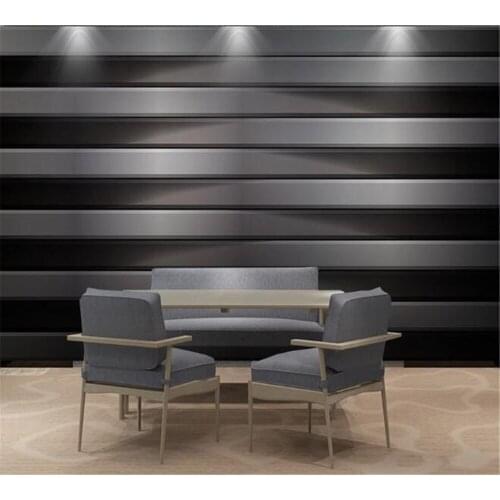Beibehang Customized Wallpaper 3D Mural Personality Brushed Stereo Rectangle Gray European Industrial Style Background Wall