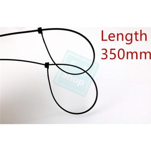 Free shipping 250Pcs/pack 4*350mm high quality white black color Factory Standard self-locking Plastic nylon cable ties