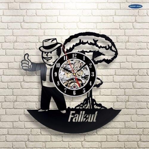 Wall clock Fallout Vinyl Wall Clock Art Gift Room Modern Home Record Vintage Decoration