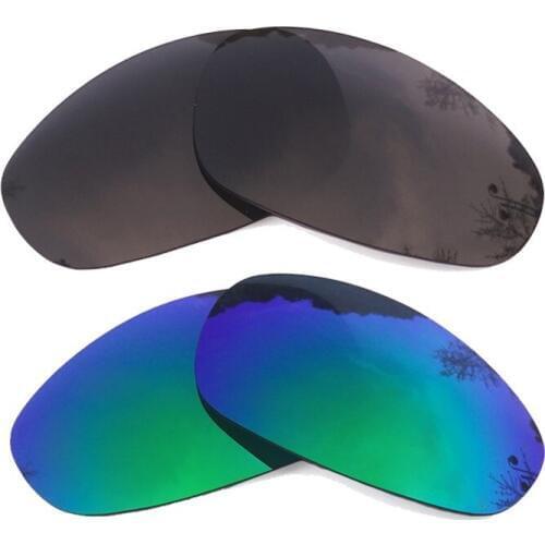 Black & Green Mirrored Polarized Replacement Lenses for Juliet Frame 100% UVA & UVB