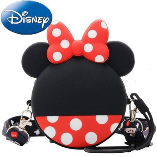 Disney Mickey Mouse Minnie Woman Shoulder Bag Childrens Handbag Woman Cartoon Cosmetic Bags Lady Crossbody Hobos